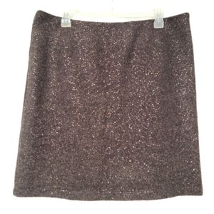 J. Jill Wool Blend Sequin Adorned Skirt - NWT Size 14